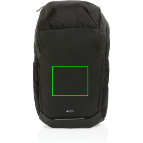 Swiss Peak AWARE™ RPET 15.6" Business Rucksack schwarz bedrucken, Art.-Nr. P762.891