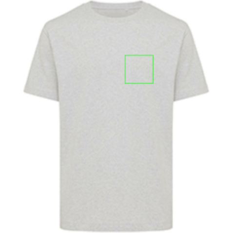 IQONIQ Kakadu relaxed T-Shirt aus recycelter Baumwolle heather grey bedrucken, Art.-Nr. T9103.013.XXS