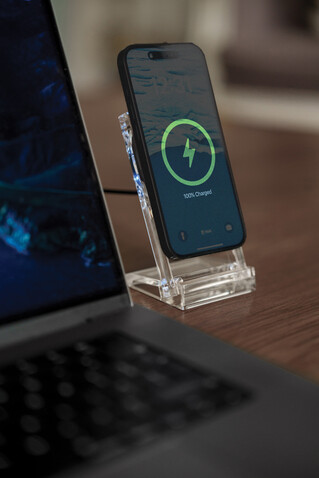 Magcharge 15W magnetischer Wireless-Charging-Stand transparent bedrucken, Art.-Nr. P309.0800 Magcharge 15W magnetischer Wireless-Charging-Stand transparent bedrucken, Art.-Nr. P309.0800