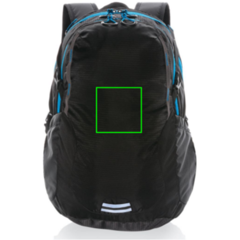 Explorer Ribstop mittlerer Wanderrucksack 26L PVC frei schwarz, blau bedrucken, Art.-Nr. P760.151