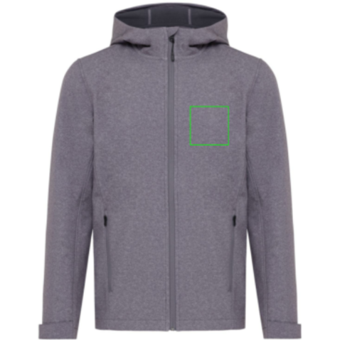 IQONIQ Makalu Herren Softshelljacke aus recyceltem Polyester vulcano heather grey bedrucken, Art.-Nr. T1700.028.S IQONIQ Makalu Herren Softshelljacke aus recyceltem Polyester vulcano heather grey bedrucken, Art.-Nr. T1700.028.S