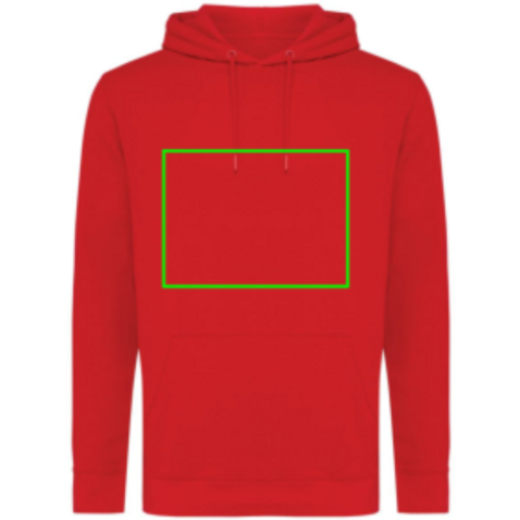 IQONIQ Jasper Hoodie aus recycelter Baumwolle rot bedrucken, Art.-Nr. T9400.029.L IQONIQ Jasper Hoodie aus recycelter Baumwolle rot bedrucken, Art.-Nr. T9400.029.L