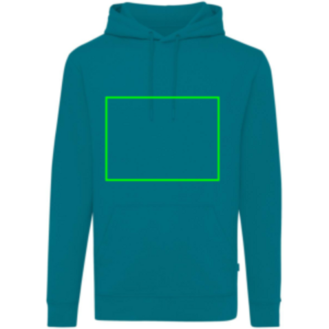 IQONIQ Jasper Hoodie aus recycelter Baumwolle verdigris bedrucken, Art.-Nr. T9400.009.XL IQONIQ Jasper Hoodie aus recycelter Baumwolle verdigris bedrucken, Art.-Nr. T9400.009.XL