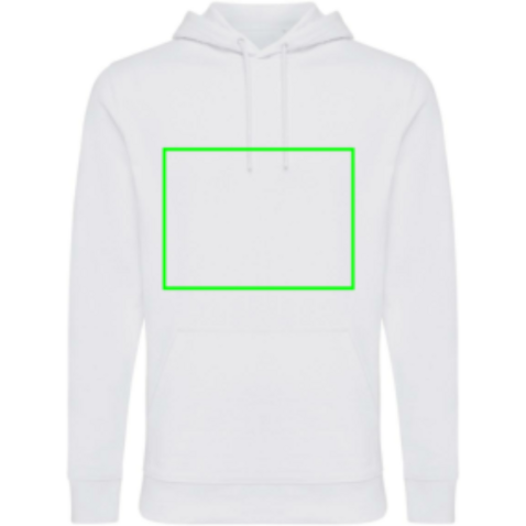 IQONIQ Jasper Hoodie aus recycelter Baumwolle recycled white bedrucken, Art.-Nr. T9400.004.XL