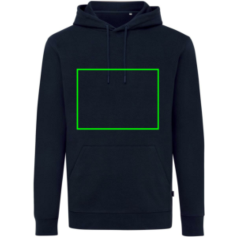 IQONIQ Jasper Hoodie aus recycelter Baumwolle navy blau bedrucken, Art.-Nr. T9400.002.S IQONIQ Jasper Hoodie aus recycelter Baumwolle navy blau bedrucken, Art.-Nr. T9400.002.S