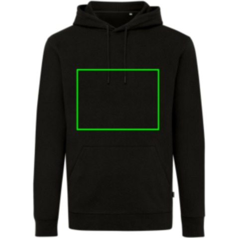 IQONIQ Jasper Hoodie aus recycelter Baumwolle schwarz bedrucken, Art.-Nr. T9400.001.XXS IQONIQ Jasper Hoodie aus recycelter Baumwolle schwarz bedrucken, Art.-Nr. T9400.001.XXS