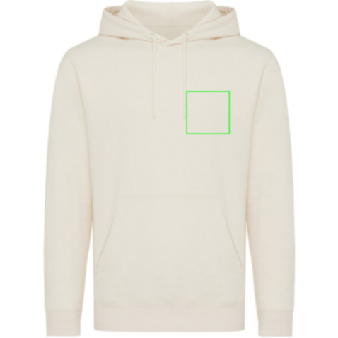 IQONIQ Rila Lightweight Hoodie aus recycelter Baumwolle natural raw bedrucken, Art.-Nr. T9404.018.M