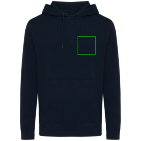 IQONIQ Rila Lightweight Hoodie aus recycelter Baumwolle navy blau bedrucken, Art.-Nr. T9404.002.XS IQONIQ Rila Lightweight Hoodie aus recycelter Baumwolle navy blau bedrucken, Art.-Nr. T9404.002.XS