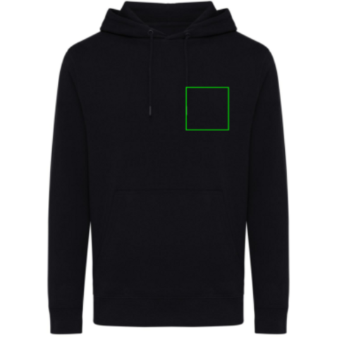 IQONIQ Rila Lightweight Hoodie aus recycelter Baumwolle schwarz bedrucken, Art.-Nr. T9404.001.XL IQONIQ Rila Lightweight Hoodie aus recycelter Baumwolle schwarz bedrucken, Art.-Nr. T9404.001.XL
