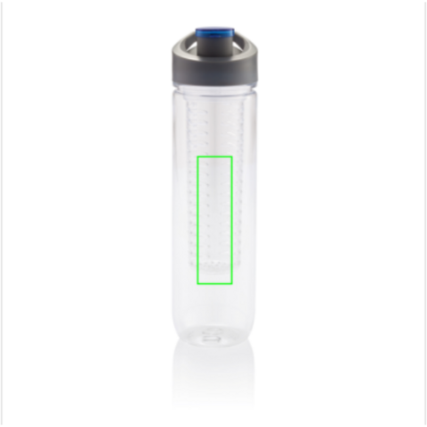 Wasserflasche mit Aromafach blau bedrucken, Art.-Nr. P436.055 Wasserflasche mit Aromafach blau bedrucken, Art.-Nr. P436.055