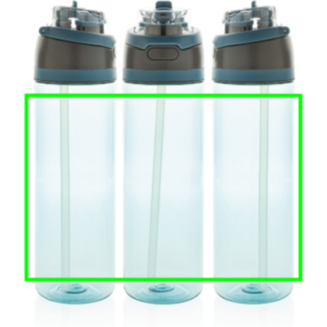 Omni Sip Wasserflasche 800ml aus RCS RPET blau bedrucken, Art.-Nr. P437.0905 Omni Sip Wasserflasche 800ml aus RCS RPET blau bedrucken, Art.-Nr. P437.0905