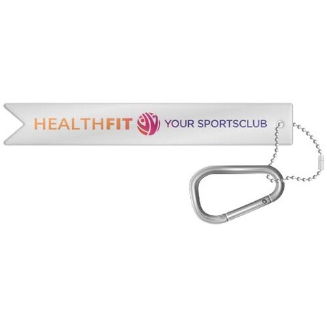 RFX™ H-9 leichter, reflektierender PVC-Anhänger mit Karabiner, weiss bedrucken, Art.-Nr. 1PR13201 RFX™ H-9 leichter, reflektierender PVC-Anhänger mit Karabiner, weiss bedrucken, Art.-Nr. 1PR13201