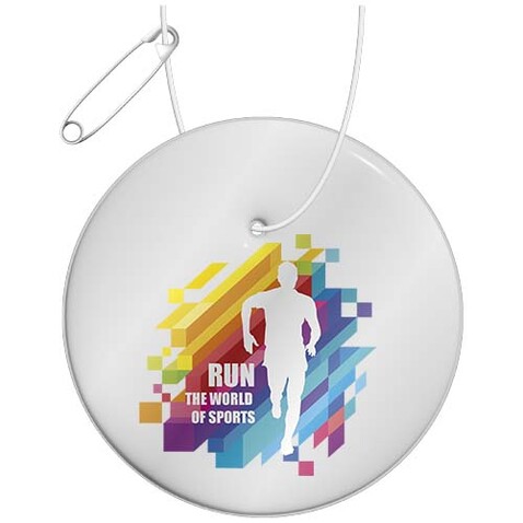 RFX™ H-16 runder, leichter, reflektierender PVC-Anhänger, weiss bedrucken, Art.-Nr. 1PR13301 RFX™ H-16 runder, leichter, reflektierender PVC-Anhänger, weiss bedrucken, Art.-Nr. 1PR13301