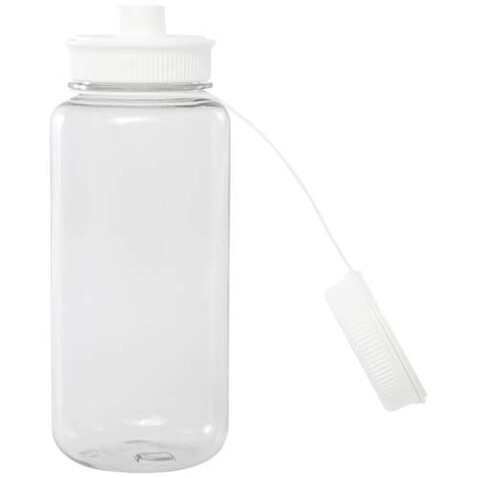 Ryder 900 ml RCS-zertifizierte RPET-Sportflasche mit Multifunktionsdeckel, weiss bedrucken, Art.-Nr. 10083701 Ryder 900 ml RCS-zertifizierte RPET-Sportflasche mit Multifunktionsdeckel, weiss bedrucken, Art.-Nr. 10083701