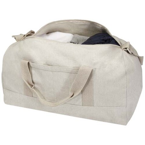 Porter 500 g/m² Aware™ recycelte Reisetasche 50 L, Oatmeal bedrucken, Art.-Nr. 12074707 Porter 500 g/m² Aware™ recycelte Reisetasche 50 L, Oatmeal bedrucken, Art.-Nr. 12074707