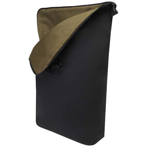 Turner 15,6" GRS-recycelter Rolltop Laptop-Rucksack 12 L, schwarz bedrucken, Art.-Nr. 12075090