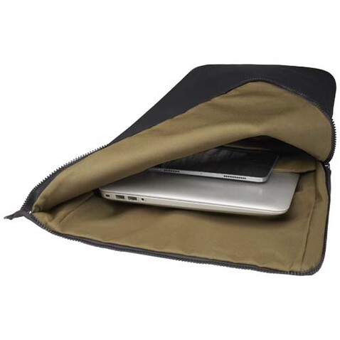 Turner 15,6" GRS-recycelter Rolltop Laptop-Rucksack 12 L, schwarz bedrucken, Art.-Nr. 12075090