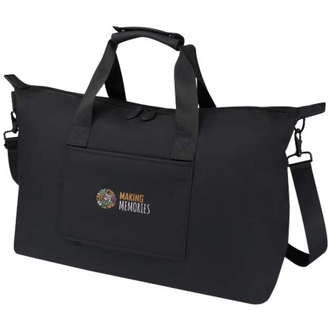 Turner 15,6" GRS-recycelte Laptop-Reisetasche 36 L, schwarz bedrucken, Art.-Nr. 12075190 Turner 15,6" GRS-recycelte Laptop-Reisetasche 36 L, schwarz bedrucken, Art.-Nr. 12075190