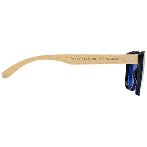 Tan Sonnenbrille mit Bambusbügeln, gelb bedrucken, Art.-Nr. 12705011 Tan Sonnenbrille mit Bambusbügeln, gelb bedrucken, Art.-Nr. 12705011