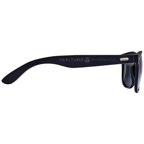 Arlo Bambus Sonnenbrille mit schwarzer Beschichtung, schwarz bedrucken, Art.-Nr. 12705490