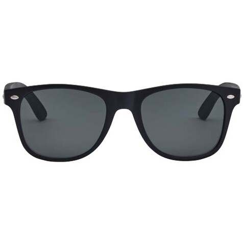 Arlo Bambus Sonnenbrille mit schwarzer Beschichtung, schwarz bedrucken, Art.-Nr. 12705490