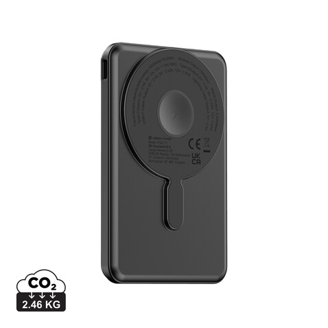 Urban Vitamin Redwood 5-in-1 5.000mAh 20W PD magn. Powerbank schwarz bedrucken, Art.-Nr. P322.7101
