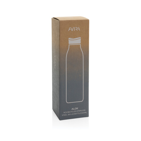 Avira Alok 360 Klick-Wasserflasche aus RCS rec. Stahl, 600ml navy blau bedrucken, Art.-Nr. P438.0925 Avira Alok 360 Klick-Wasserflasche aus RCS rec. Stahl, 600ml navy blau bedrucken, Art.-Nr. P438.0925
