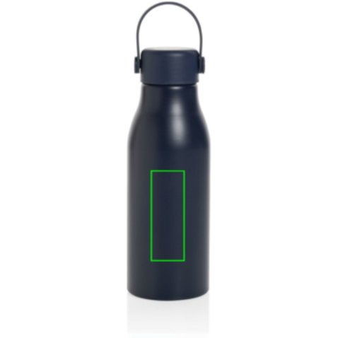 Pluto Flasche aus RCS-zertifiziert recyceltem Alu 680ml navy blau bedrucken, Art.-Nr. P437.0425