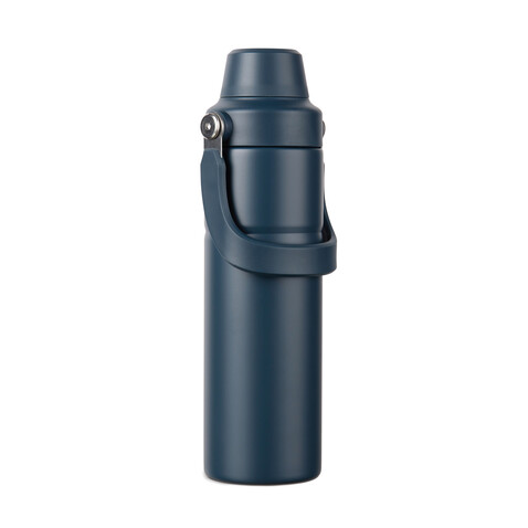 VINGA Baltimore Trek RCS recycelte SS Flasche 600ml navy blau bedrucken, Art.-Nr. V4300605