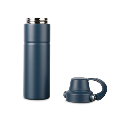 VINGA Baltimore Trek RCS recycelte SS Flasche 600ml navy blau bedrucken, Art.-Nr. V4300605