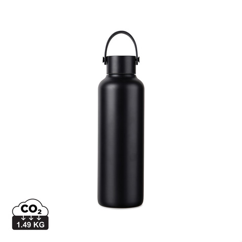 VINGA Baltimore RCS recyc. Edelstahlflasche 600ml schwarz bedrucken, Art.-Nr. V4300501