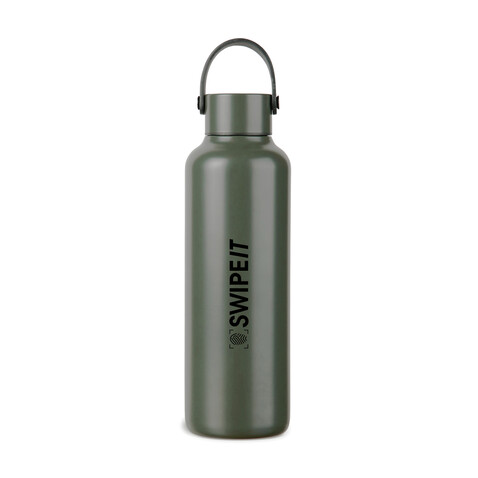 VINGA Baltimore RCS recyc. Edelstahlflasche 600ml grün bedrucken, Art.-Nr. V4300507