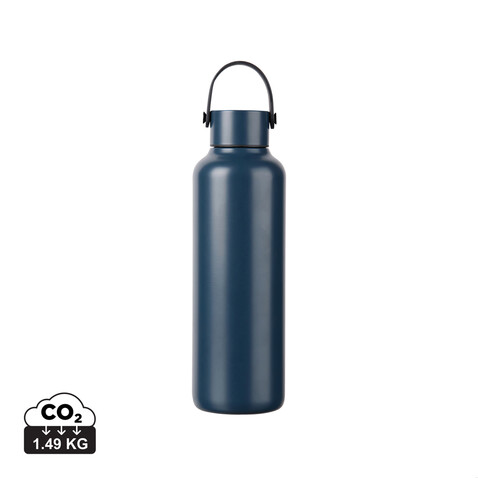 VINGA Baltimore RCS recyc. Edelstahlflasche 600ml navy blau bedrucken, Art.-Nr. V4300505