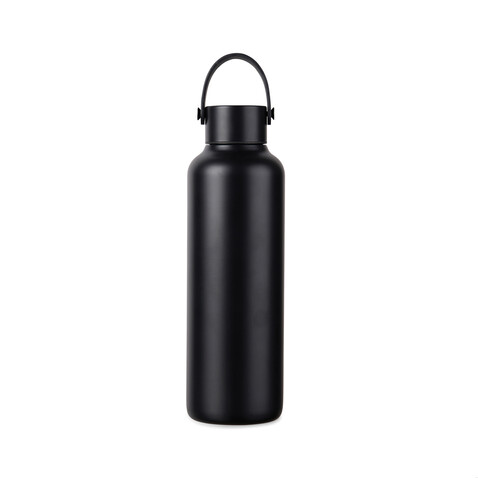 VINGA Baltimore RCS recyc. Edelstahlflasche 600ml schwarz bedrucken, Art.-Nr. V4300501
