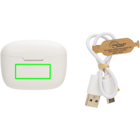Liberty Pro TWS-Ohrhörer aus recyceltem RCS-ABS weiß bedrucken, Art.-Nr. P329.583 Liberty Pro TWS-Ohrhörer aus recyceltem RCS-ABS weiß bedrucken, Art.-Nr. P329.583