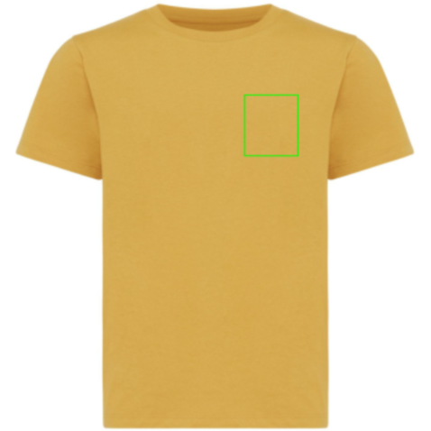 IQONIQ Koli Kids T-Shirt aus recycelter Baumwolle ochre yellow bedrucken, Art.-Nr. T6100.021.78
