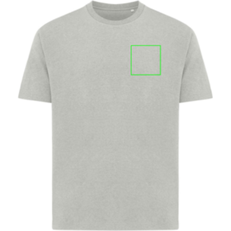 IQONIQ Teide T-Shirt aus recycelter Baumwolle heather grey bedrucken, Art.-Nr. T9105.013.XXXL