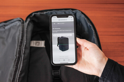 Armond Aware™ RPET Free -On-Board Travel Pack navy blau bedrucken, Art.-Nr. P763.4725