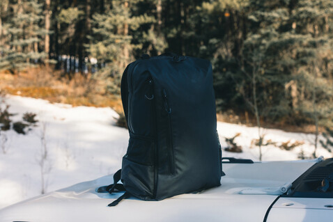 Lima Aware™ RPET wasserabweisender 15,6" Laptop-Rucksack schwarz bedrucken, Art.-Nr. P763.4401