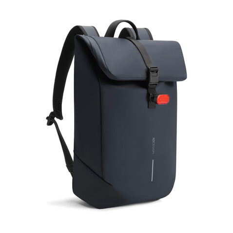 Urban wasserabweisender Flap-Top Rucksack navy blau, schwarz bedrucken, Art.-Nr. P706.2625 Urban wasserabweisender Flap-Top Rucksack navy blau, schwarz bedrucken, Art.-Nr. P706.2625