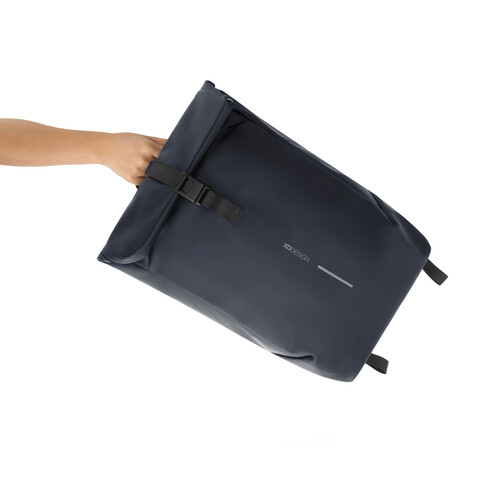 Urban wasserabweisender Flap-Top Rucksack navy blau, schwarz bedrucken, Art.-Nr. P706.2625 Urban wasserabweisender Flap-Top Rucksack navy blau, schwarz bedrucken, Art.-Nr. P706.2625