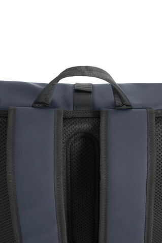 Urban wasserabweisender Flap-Top Rucksack navy blau, schwarz bedrucken, Art.-Nr. P706.2625 Urban wasserabweisender Flap-Top Rucksack navy blau, schwarz bedrucken, Art.-Nr. P706.2625