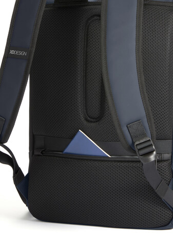 Urban wasserabweisender Flap-Top Rucksack navy blau, schwarz bedrucken, Art.-Nr. P706.2625 Urban wasserabweisender Flap-Top Rucksack navy blau, schwarz bedrucken, Art.-Nr. P706.2625