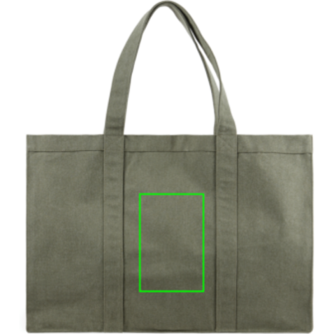 VINGA Hilo AWARE™ Maxi-Tasche aus recyceltem Canvas grün bedrucken, Art.-Nr. V762017