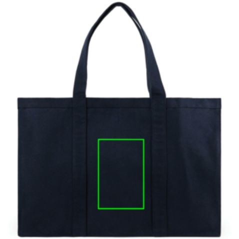 VINGA Hilo AWARE™ Maxi-Tasche aus recyceltem Canvas navy blau bedrucken, Art.-Nr. V762015