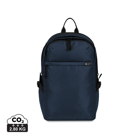 Renew AWARE™ rPET 15'' Laptop-Rucksack navy blau bedrucken, Art.-Nr. 100806-410