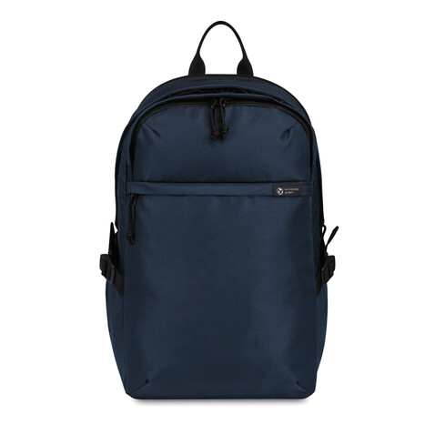 Renew AWARE™ rPET 15'' Laptop-Rucksack navy blau bedrucken, Art.-Nr. 100806-410