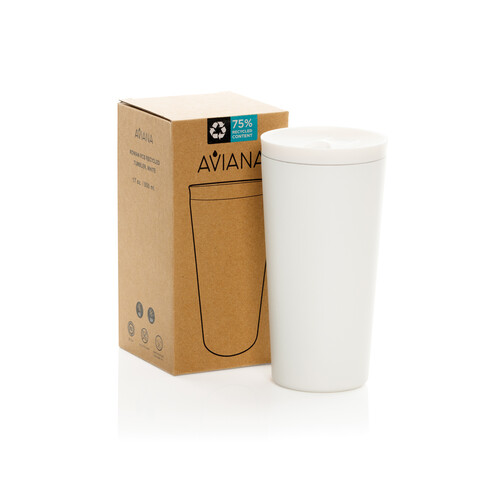 Aviana™ Rowan RCS recycelter Thermobecher 500ml weiß bedrucken, Art.-Nr. 101950-119 Aviana™ Rowan RCS recycelter Thermobecher 500ml weiß bedrucken, Art.-Nr. 101950-119