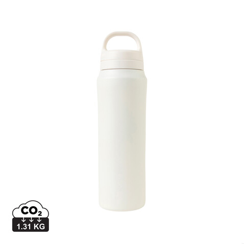 Aviana™ Rowan RCS recycelte Wasserflasche 470ml weiß bedrucken, Art.-Nr. 101952-119