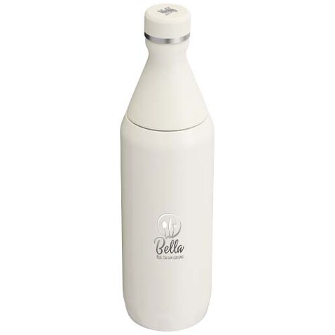 Stanley 600 ml All Day Slim Flasche, creme bedrucken, Art.-Nr. 10088210 Stanley 600 ml All Day Slim Flasche, creme bedrucken, Art.-Nr. 10088210